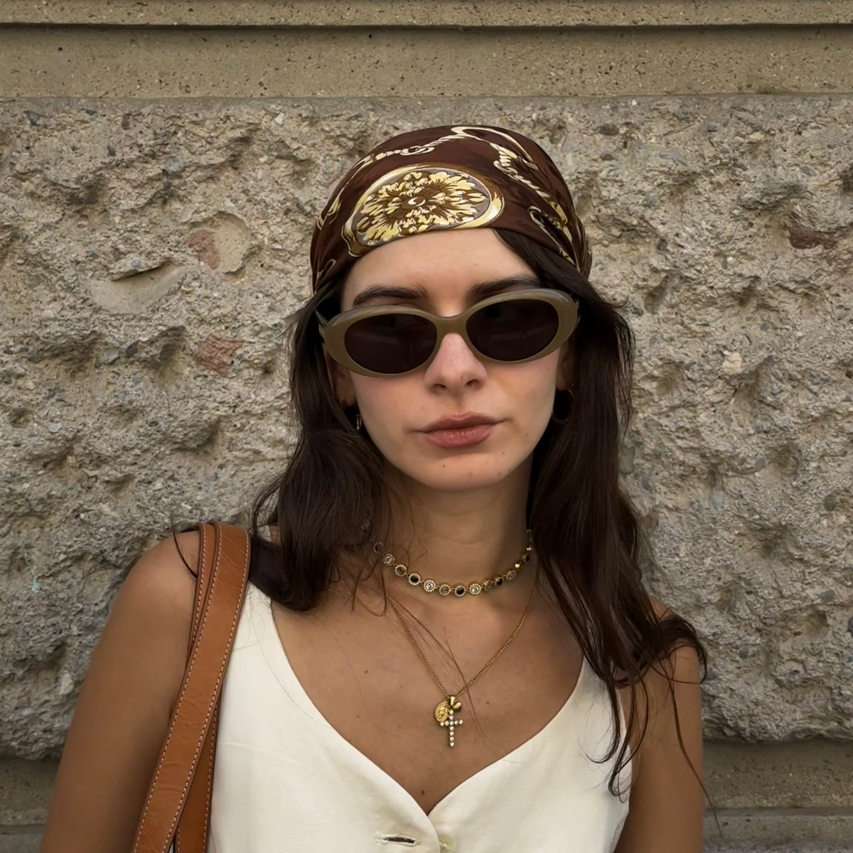 Chanel Beige & Black Sunglasses