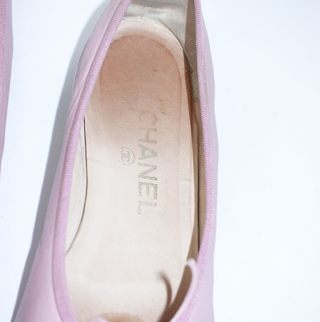 Chanel Pink Ballet Flats 39.5