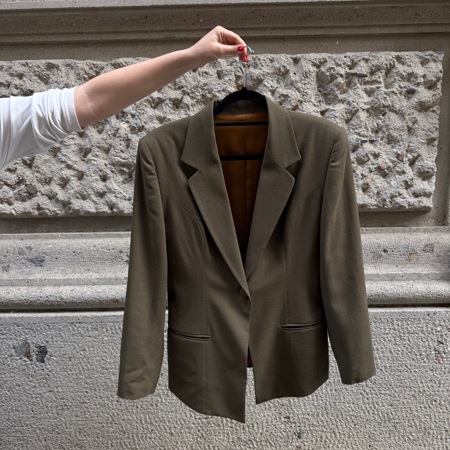 Military Green Vintage Tailored Blazer