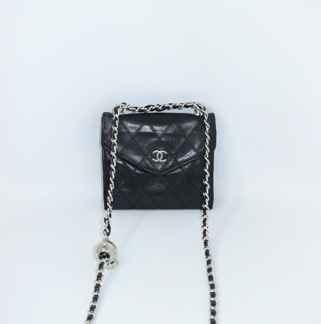 Chanel Mini Wallet with Chain Black