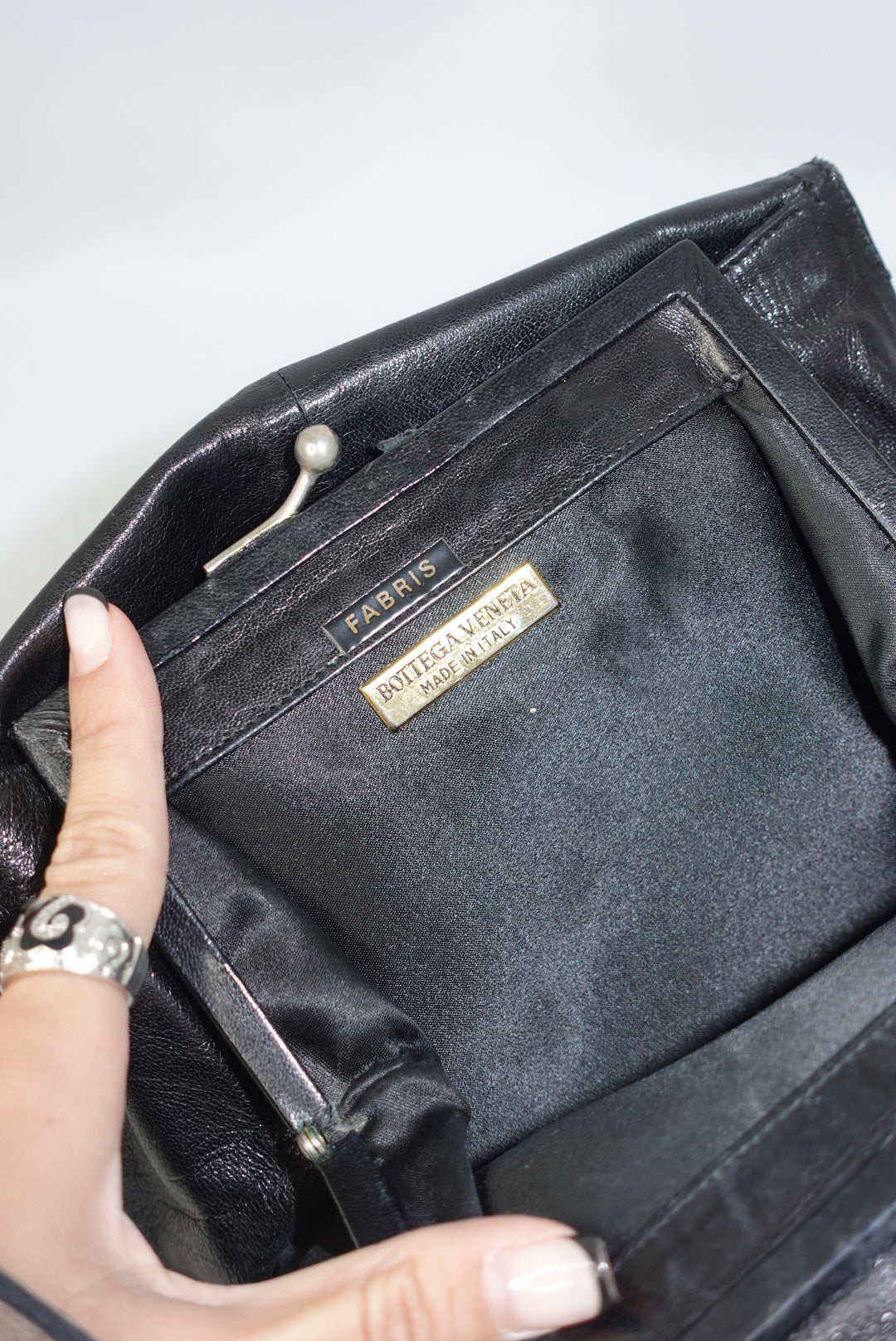 Bottega Veneta Vintage Black Leather Bag