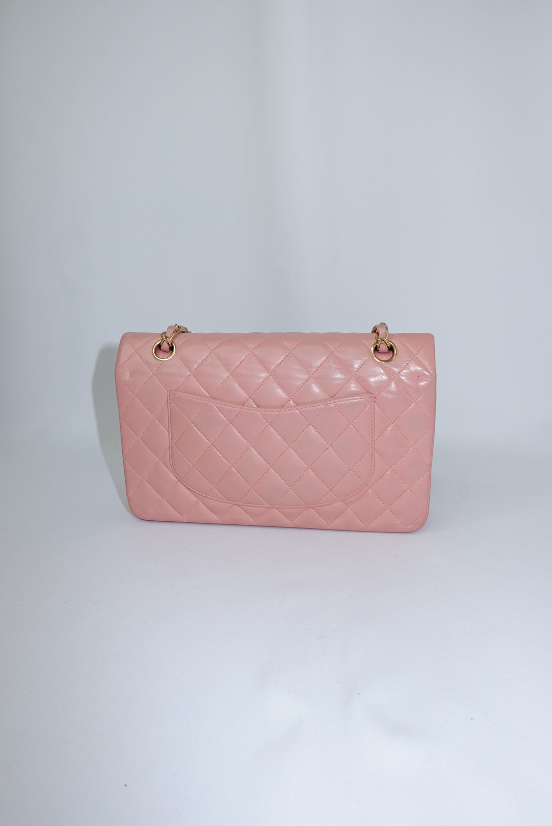 Chanel Vintage Timeless Classic 23 Double Flap Bubblegum Pink