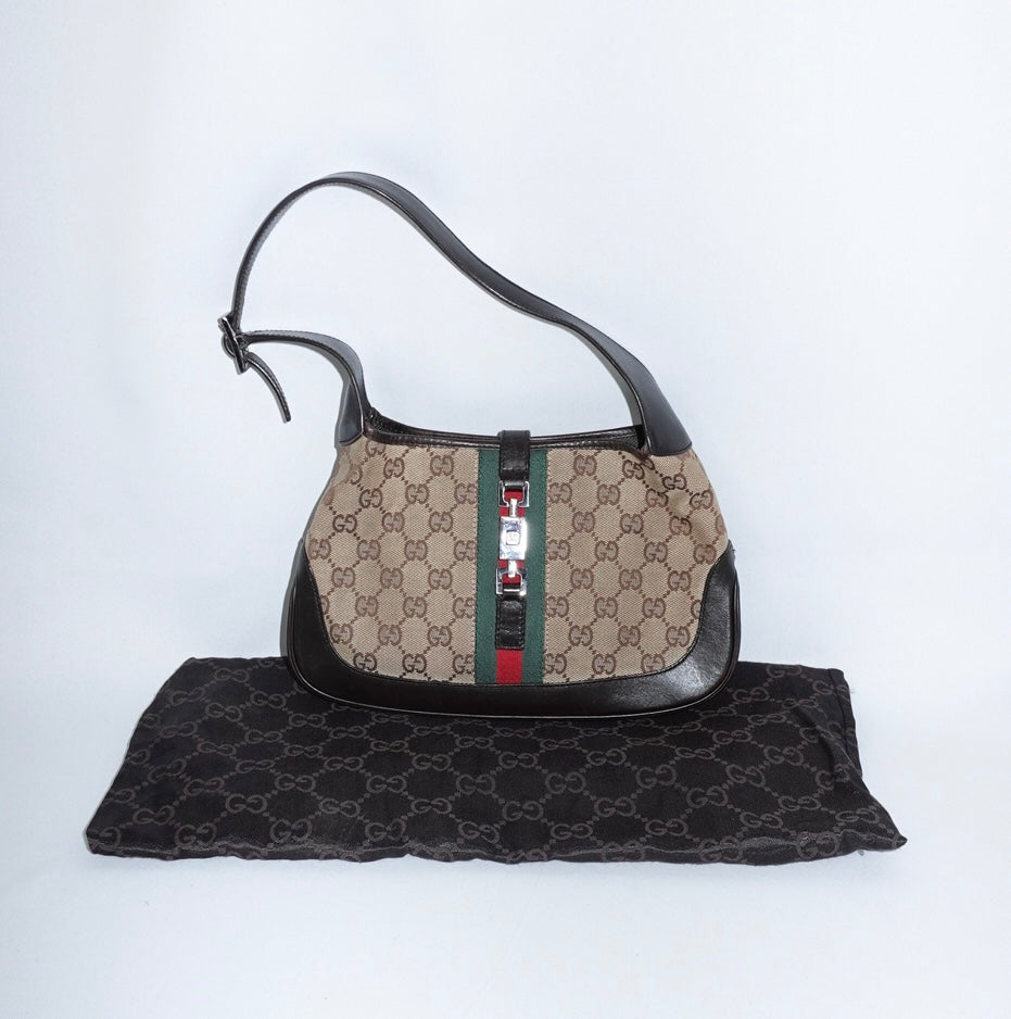 Gucci Jackie Monogram & Brown Bag