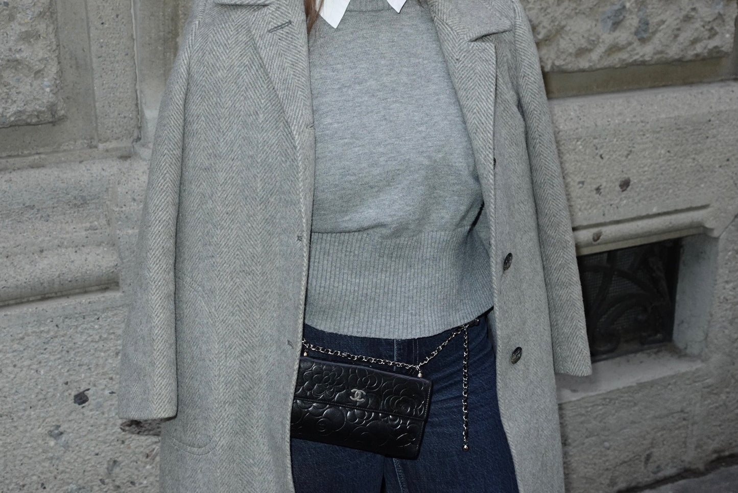 Chanel Re-Worked Flap Vintage Camellia Limited Edition Wallet with Chain