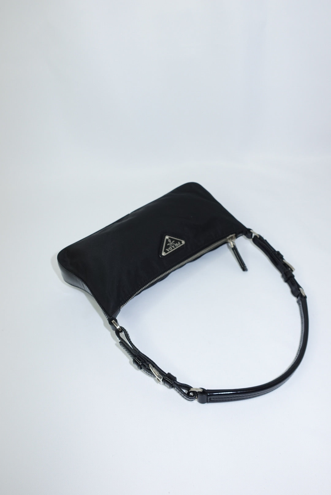 Prada Vintage Nylon Black Shoulder Bag Y2K