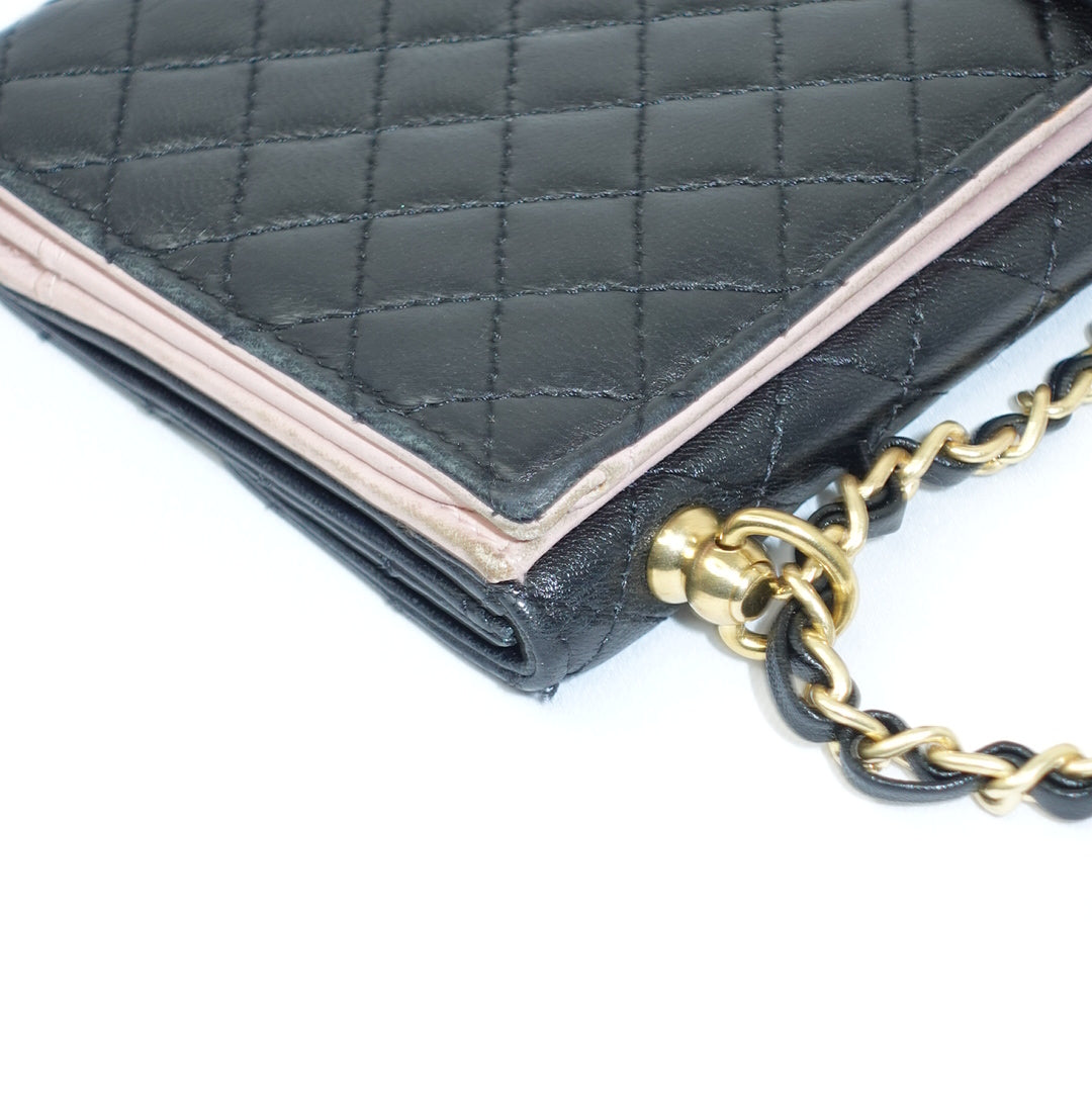 Chanel Black Wallet w/Chain
