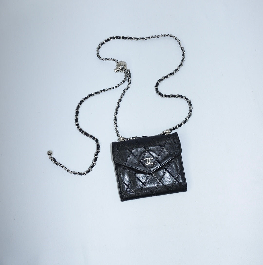 Chanel Mini Wallet with Chain Black