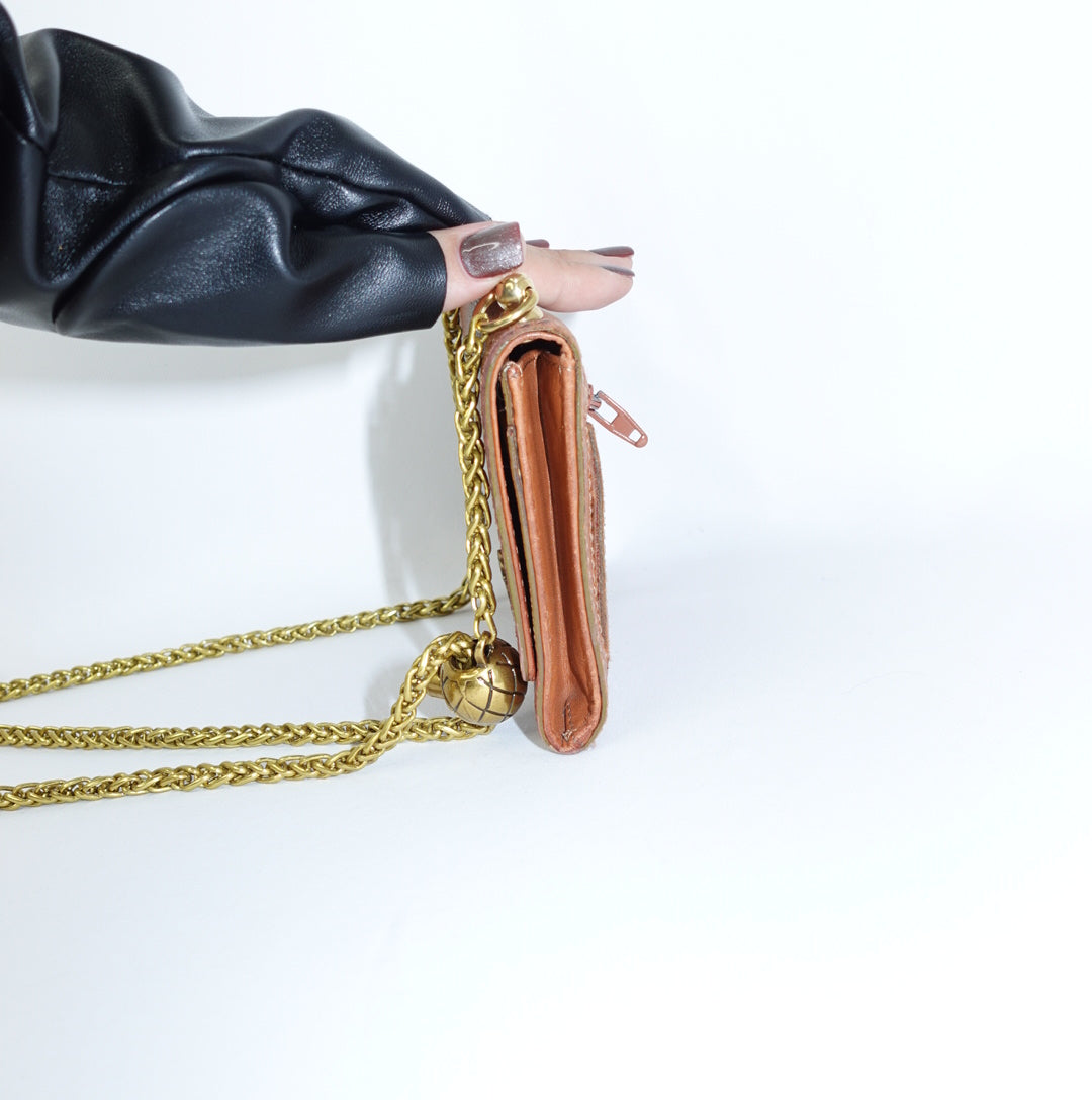 Chanel Caramel Wallet w/Chain