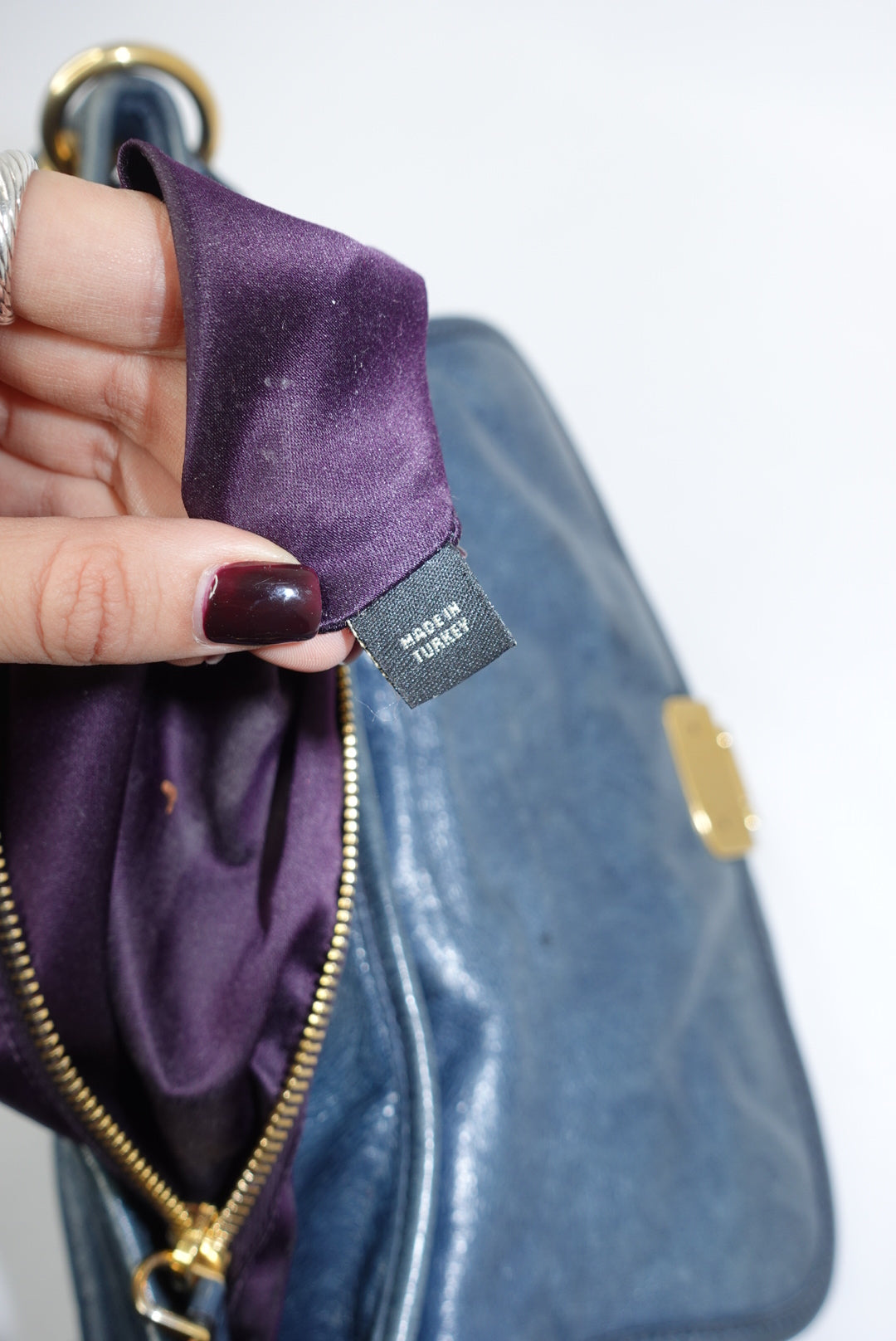 Miu Miu Steel Blue Coffer Shoulder Bag