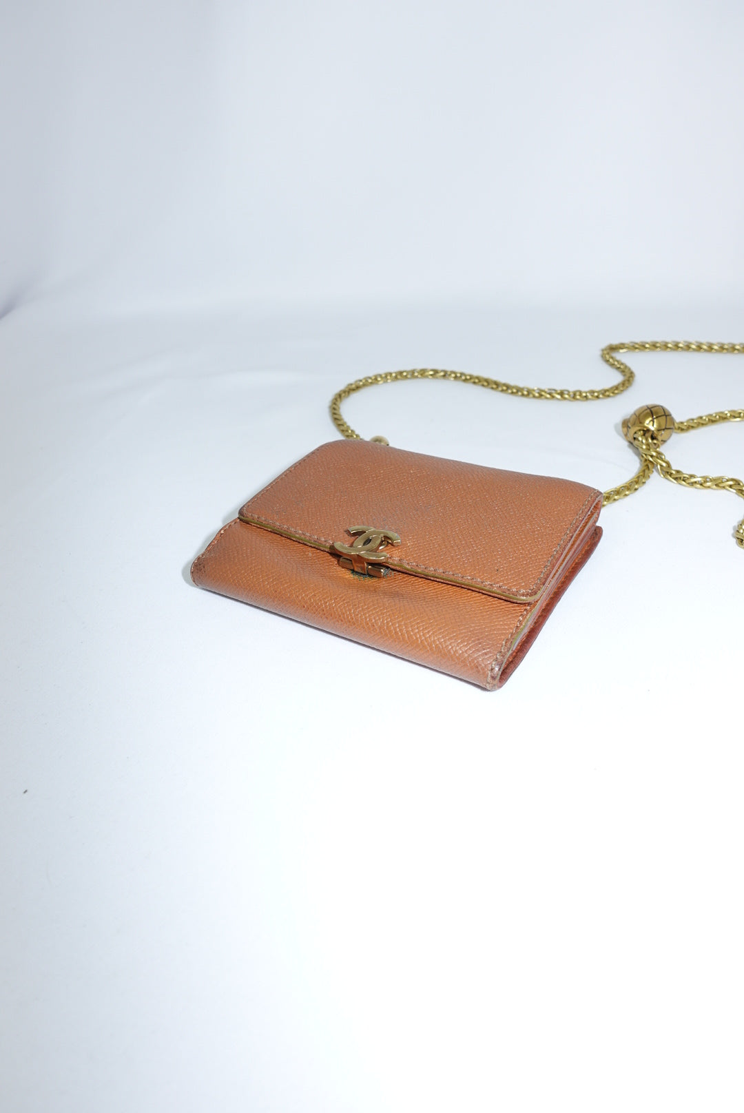 Re-Worked Chanel Vintage Caramel Brown Small W.O.C.