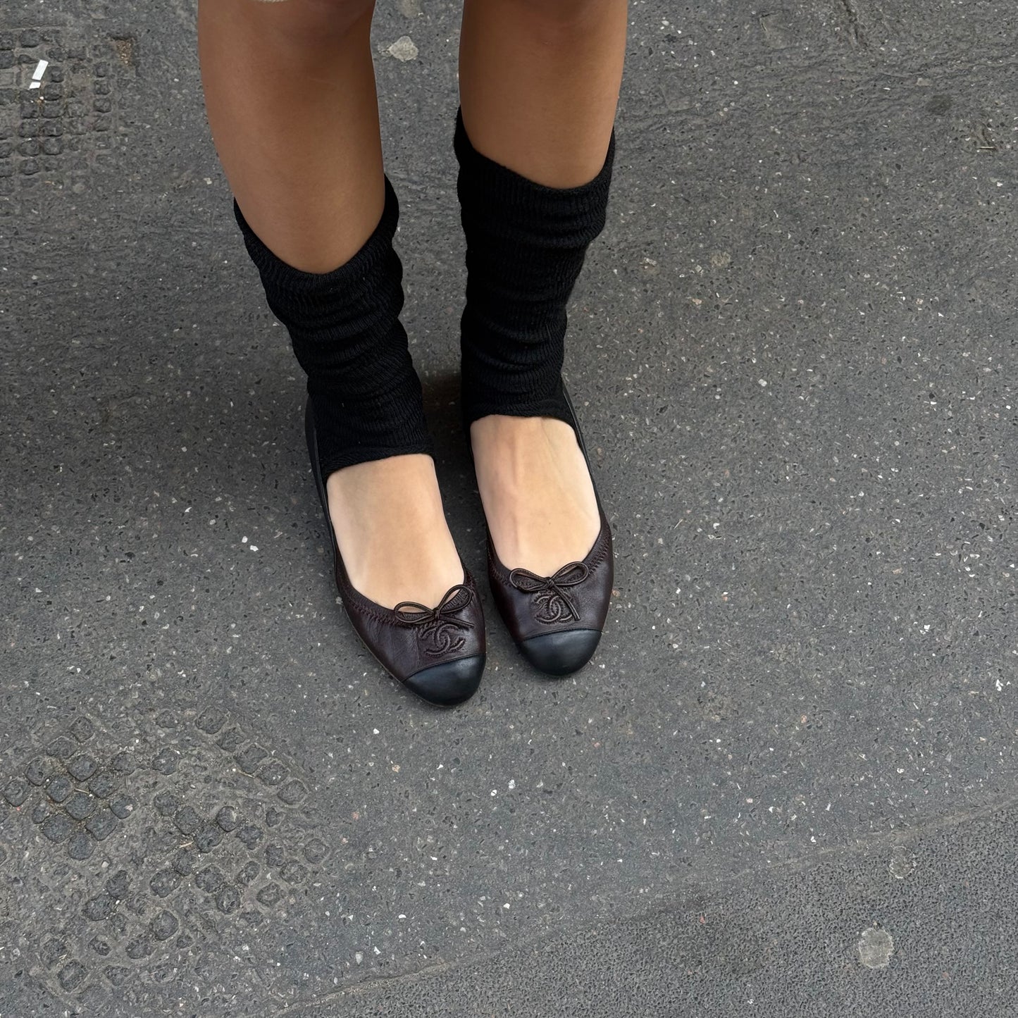 Chanel Brown Soft Ballet Flats 37