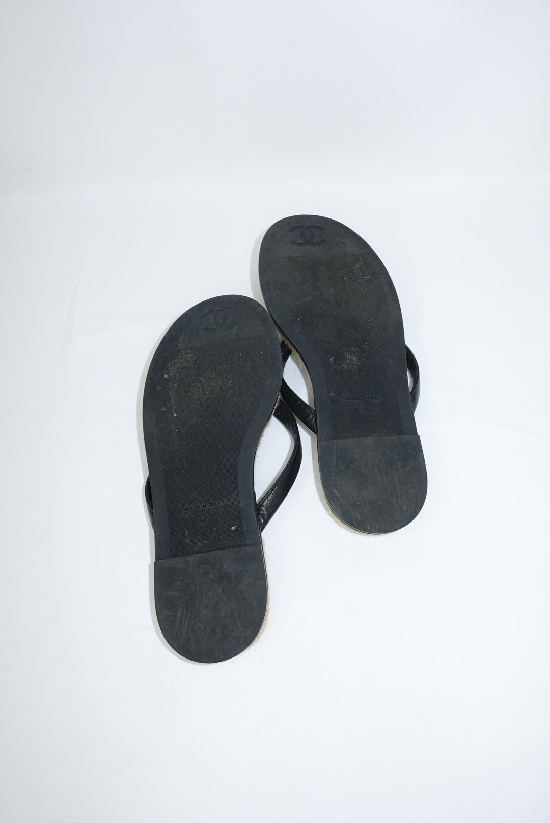 Chanel Black Vintage Espadrilles Sandals