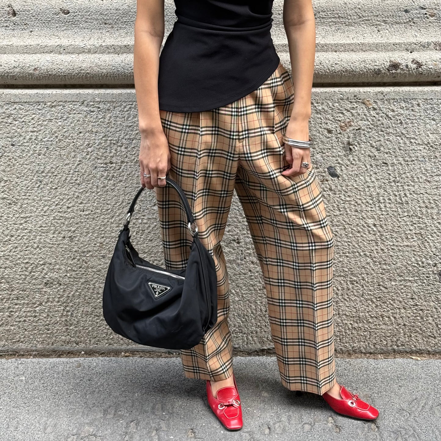 Prada Nylon Half Moon Bag