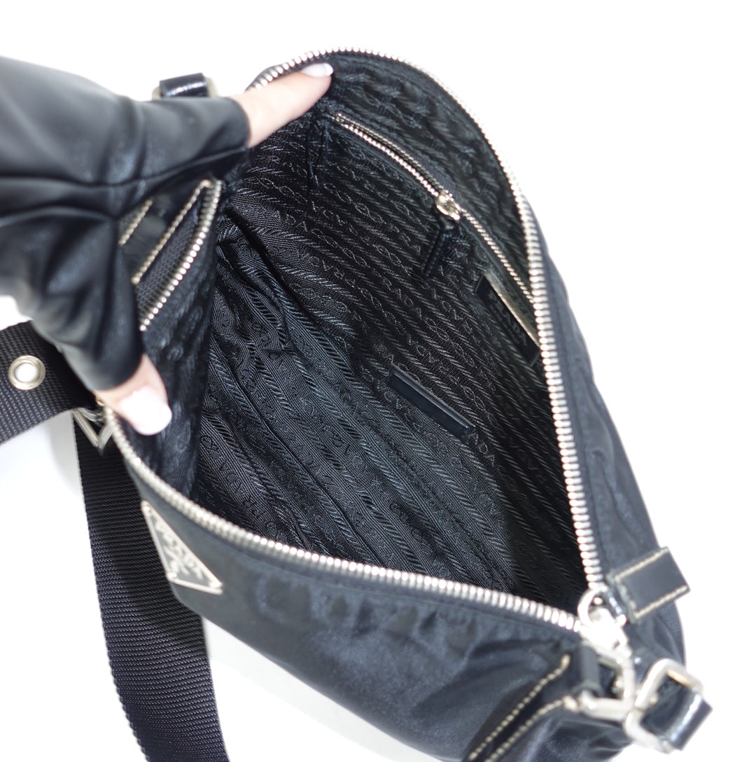 Prada Black Nylon Shoulder Bag
