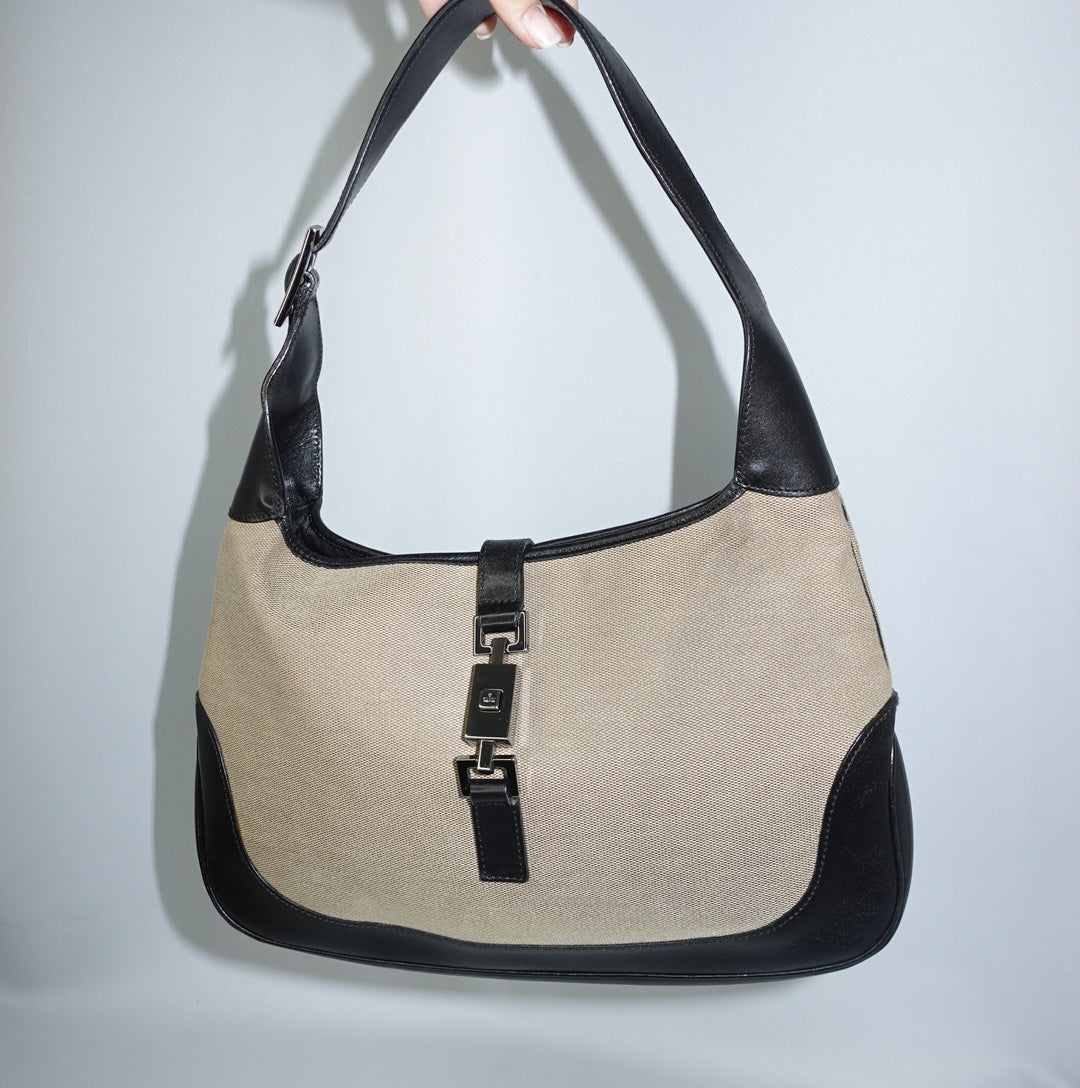 Gucci Jackie Black & Beige Bag