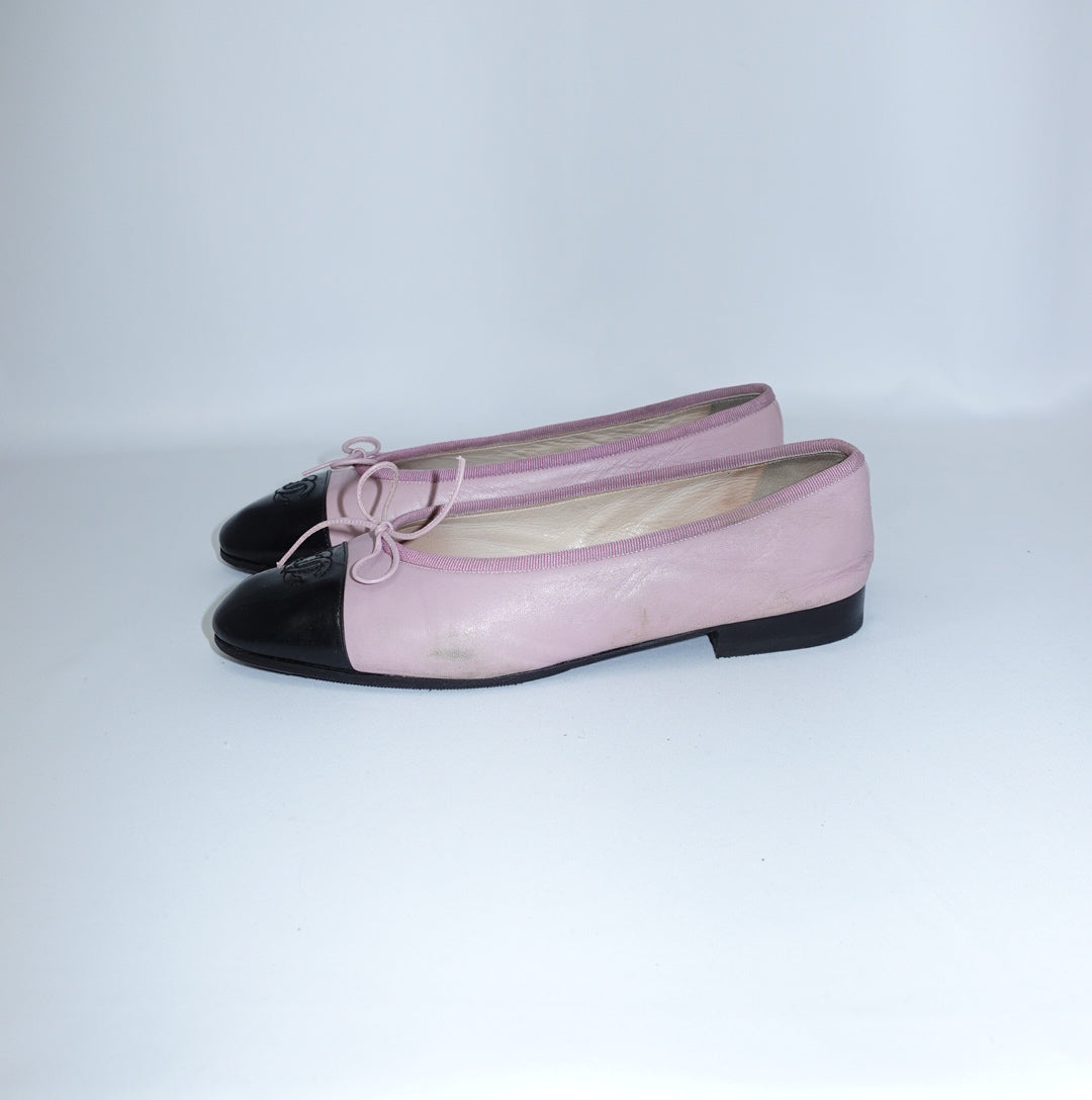 Chanel Pink Ballet Flats 39.5