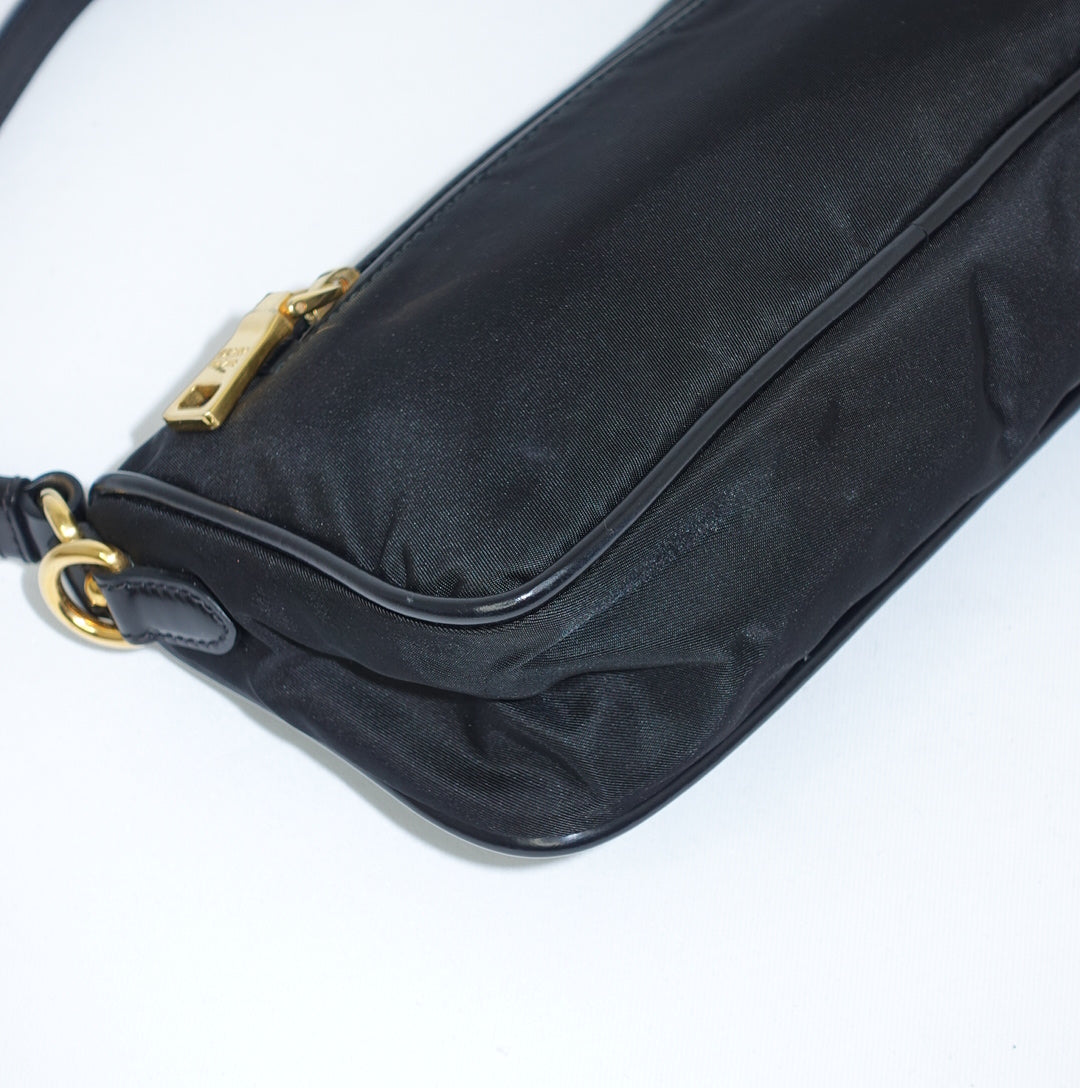 Prada Black Nylon Mini Shoulder Bag