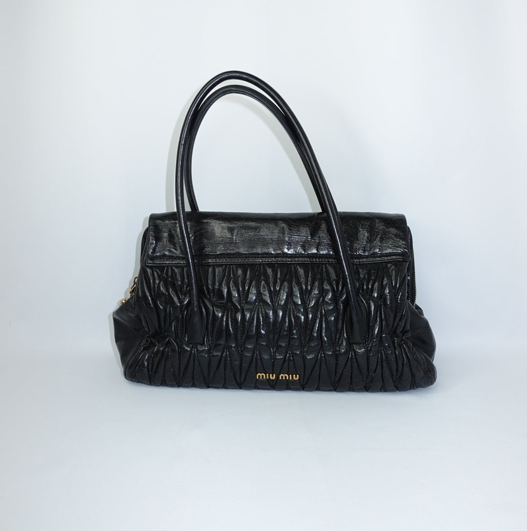 Miu Miu Matelasse Black Bag