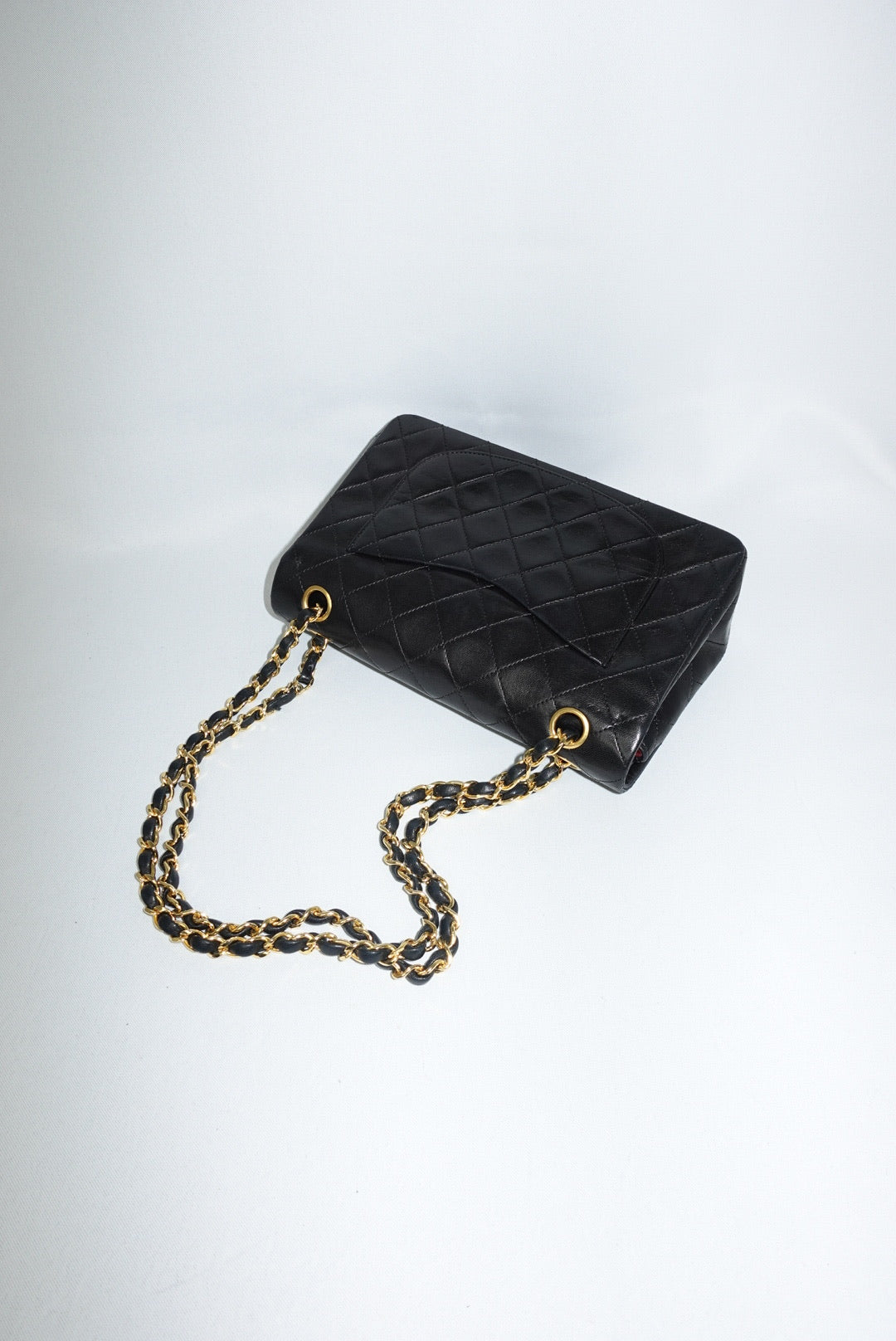 Chanel Vintage Timeless Classic Small 23 Double Flap Nero Agnello SET COMPLETO