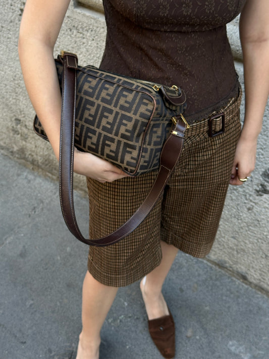 Fendi Monogram FF Zucca Messenger Bag