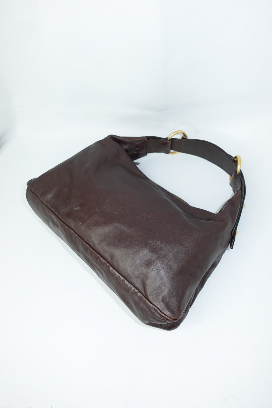 Gucci Vintage Horsebit Hobo Bag in Chocolate Leather