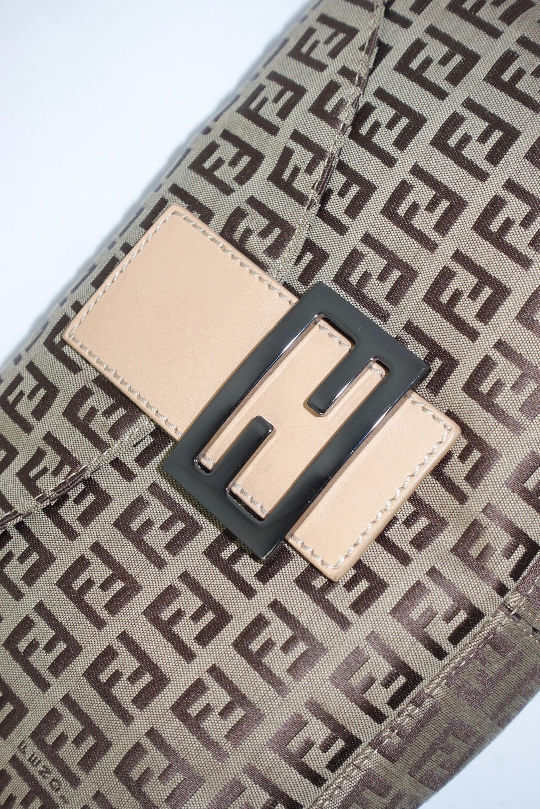 Fendi Vintage Baguette with FF Zucchini Brown Canvas