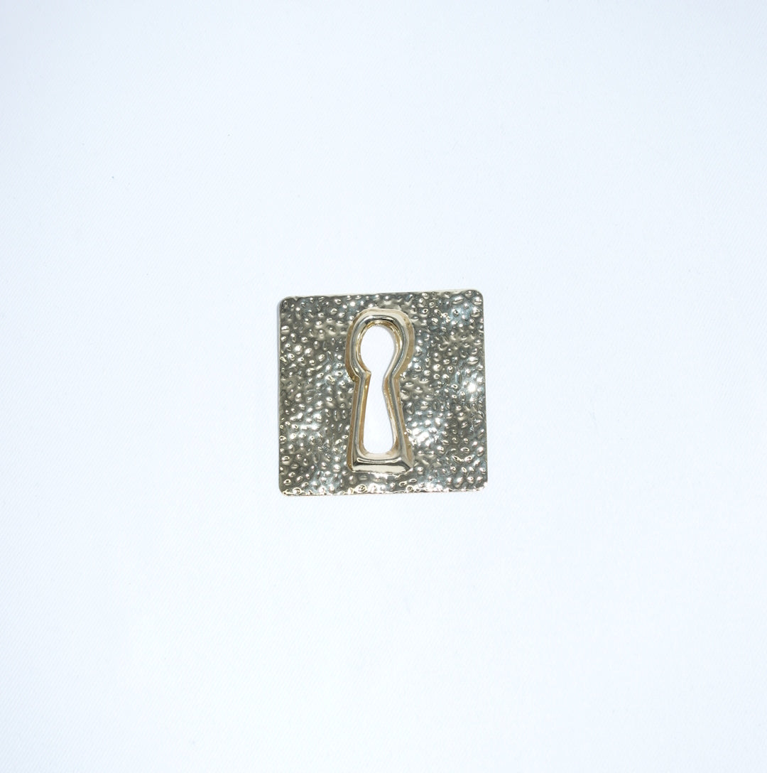 Gold Toned Lock Brooch