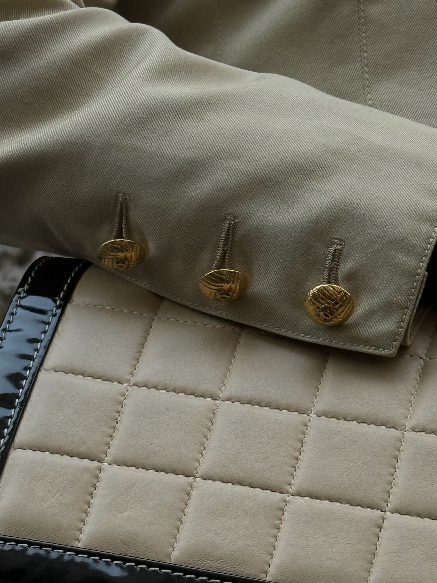 Chanel Beige Vintage Blazer CC Buttons