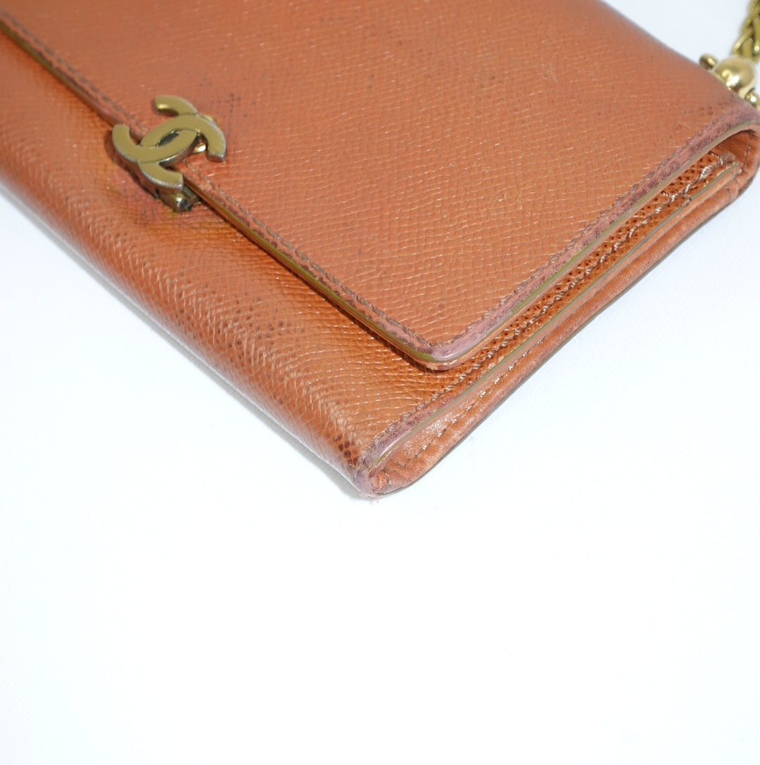 Chanel Caramel Wallet w/Chain