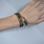 Vintage Hermès Kelly Lock Watch Navy Strap