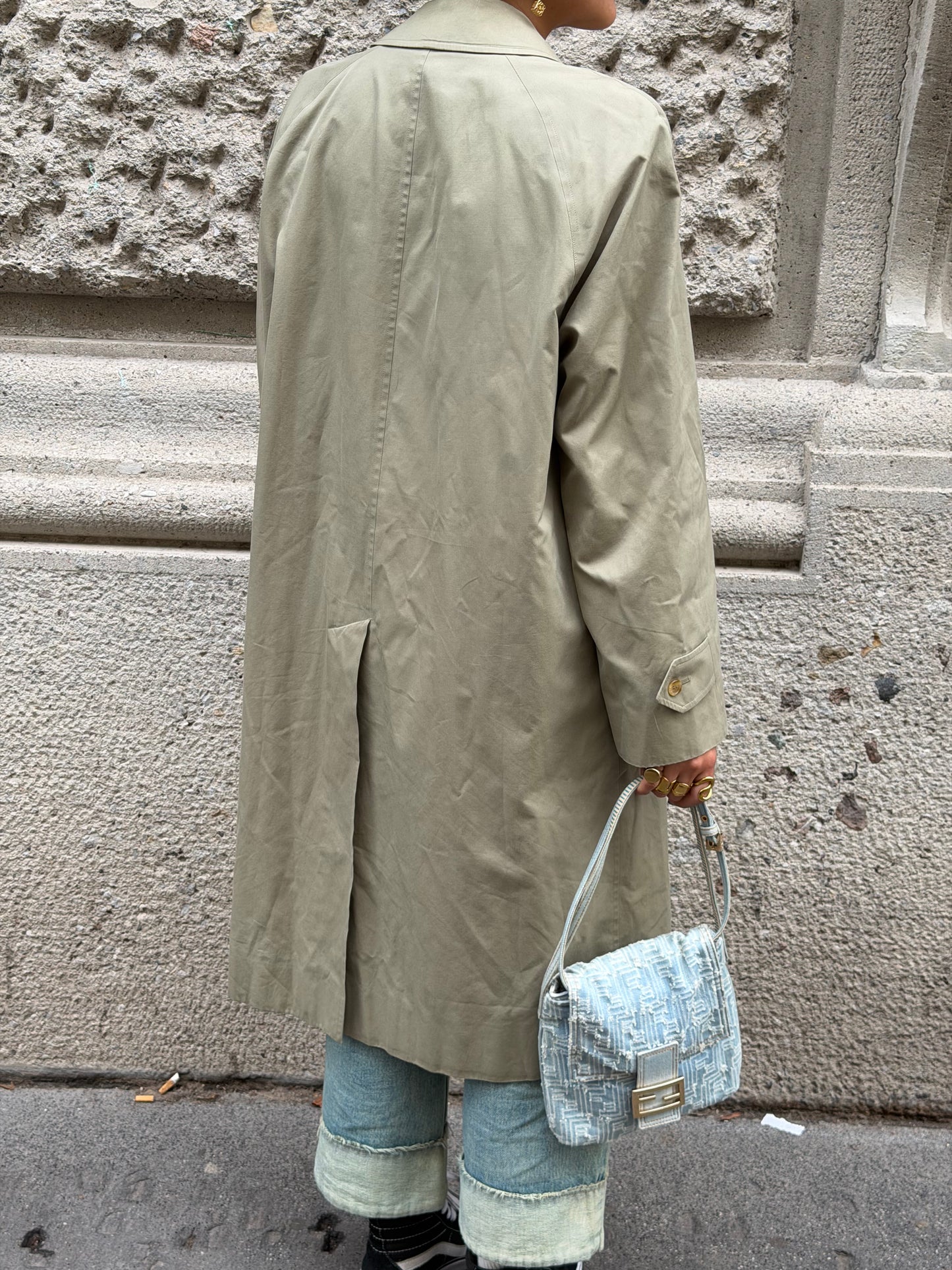 Burberry Khaki Vintage Trench Coat