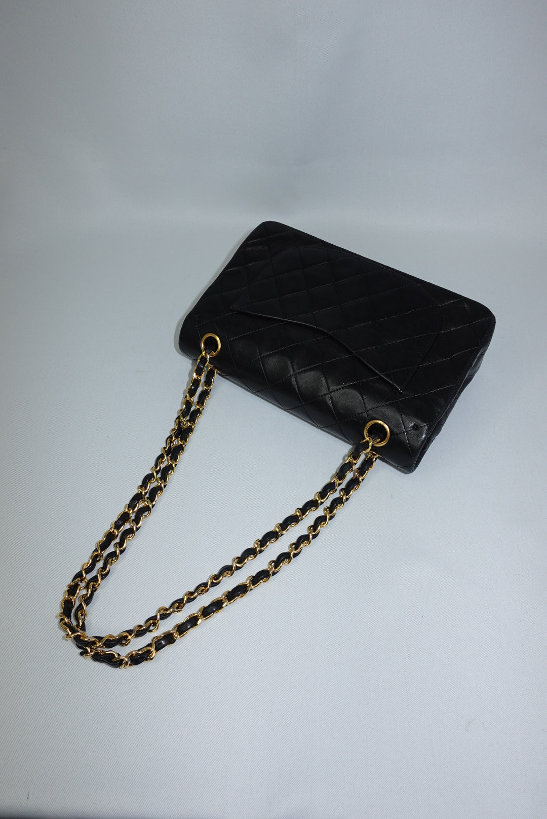 Chanel Vintage Timeless Classic 23 Double Flap Black FULL SET