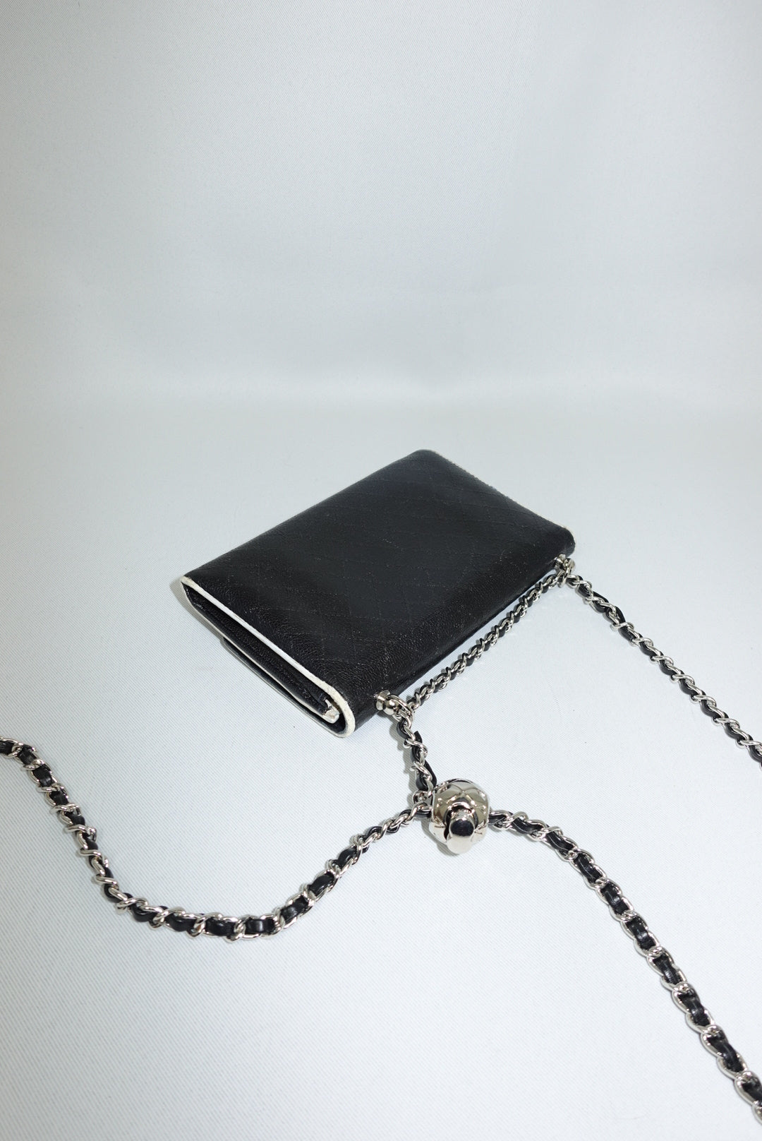 Chanel Re-Worked Flap B&W Limited Edition Wallet with Chain