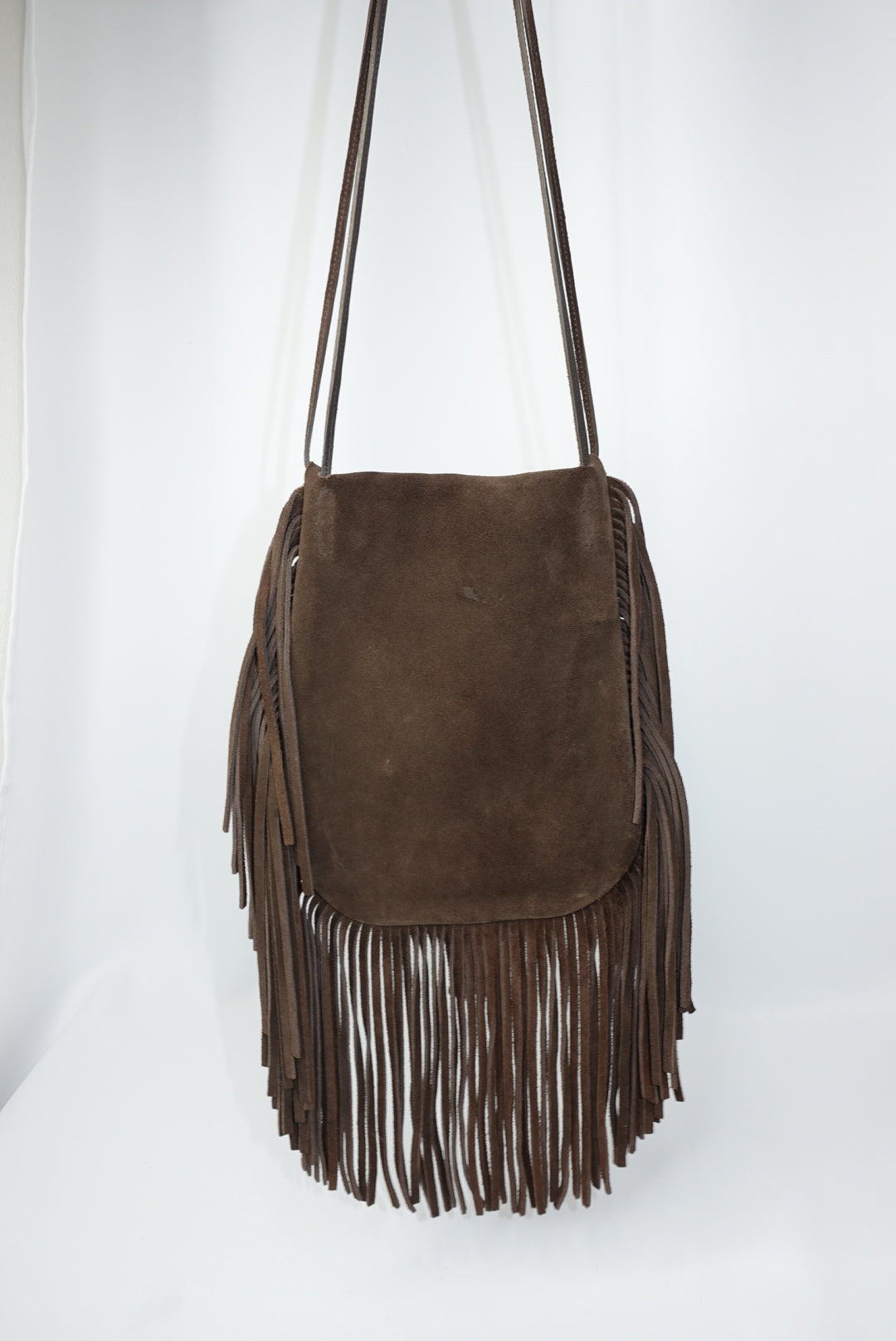 Yves Saint Laurent Vintage Suede Fringe Brown Bag