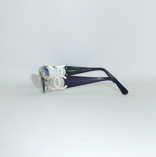 Chanel Vintage Sunglasses CC Logo Blue Lenses