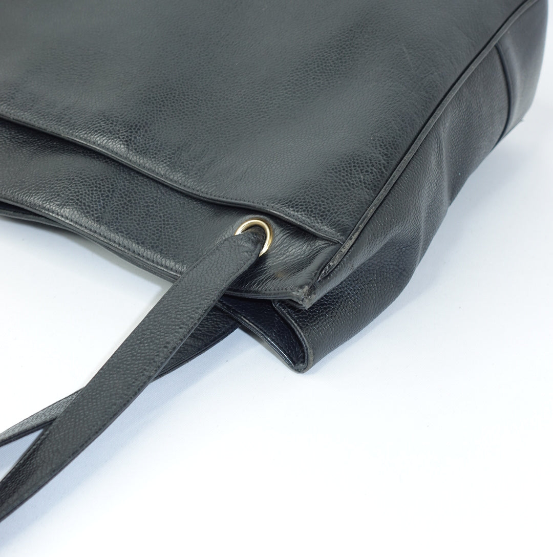 Chanel Black Leather Tote