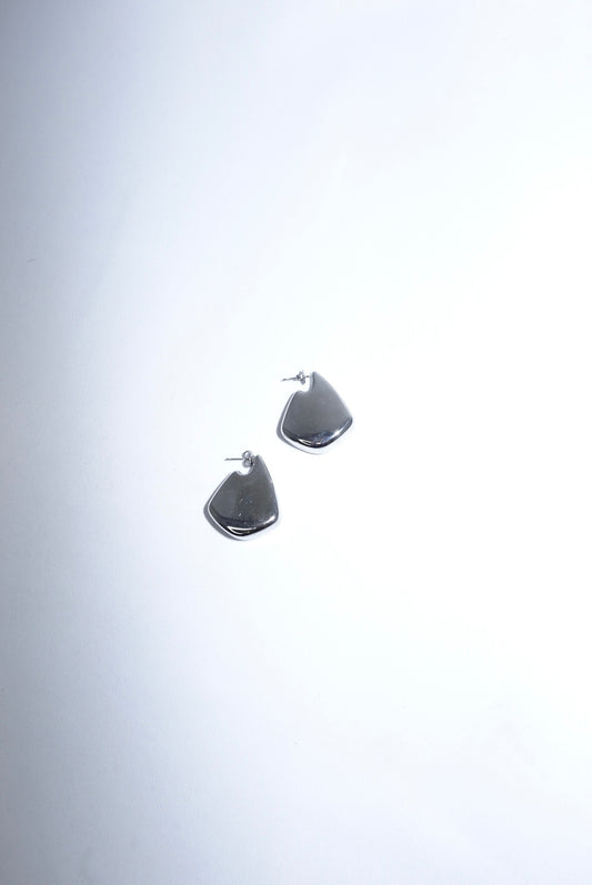 Stainless Steel Inflated Geometric Earrings Small