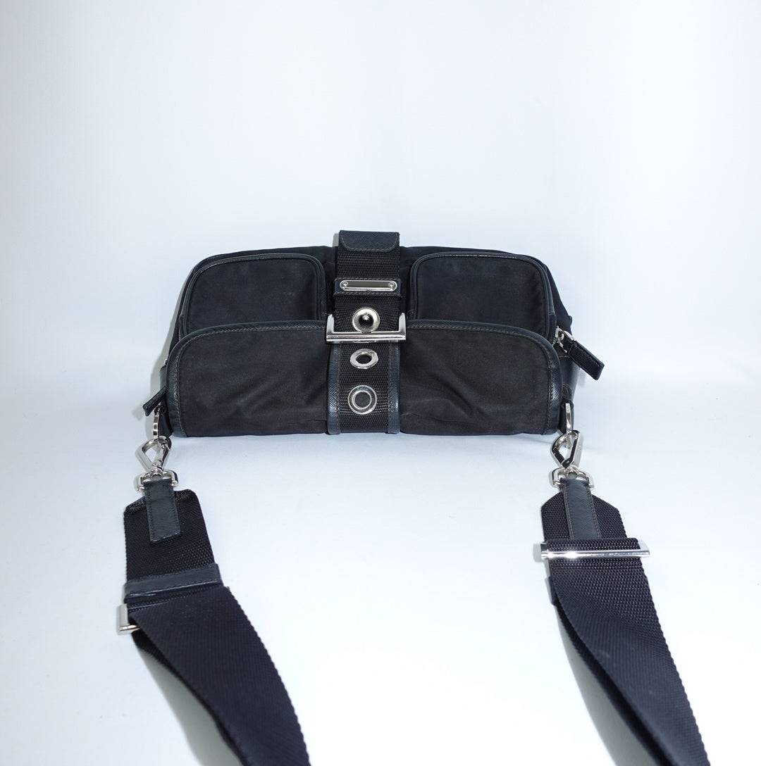 Prada Black Nylon Shoulder Bag