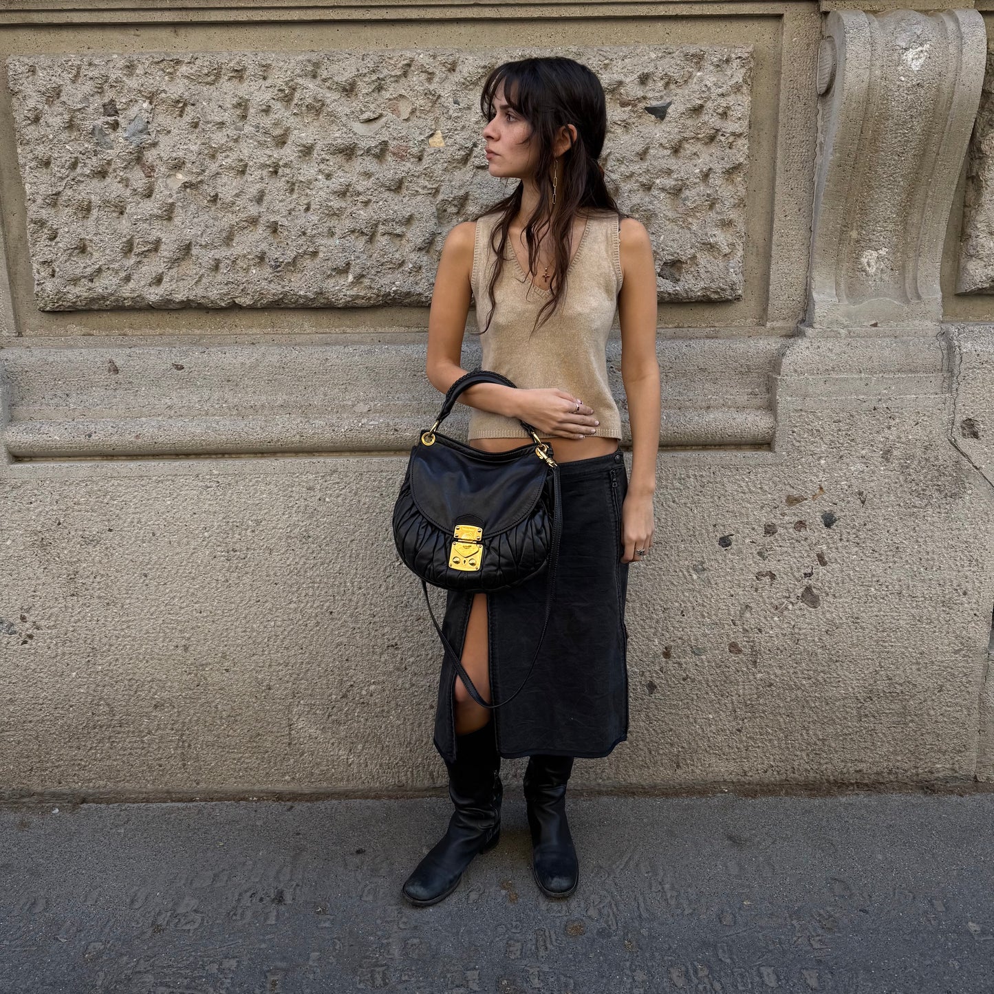 Miu Miu Matelassé Coffer Bag