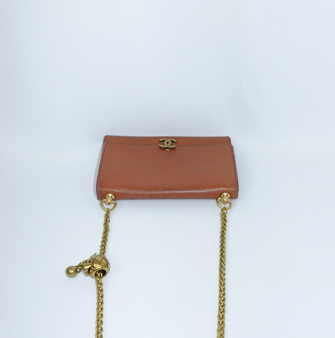 Chanel Caramel Wallet w/Chain