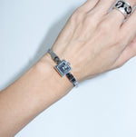 Gucci 102L Vintage Silver Black Dial Watch