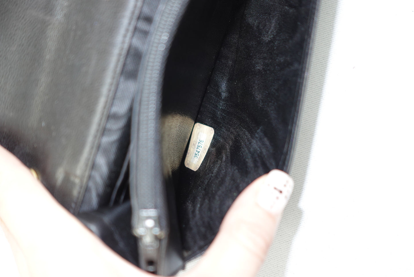 Chanel Re-Worked Vintage Flap Wallet With Chain Black Lambskin CC logo