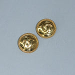 Chanel Vintage Gold CC Logo Clip Earrings – 24k Gold