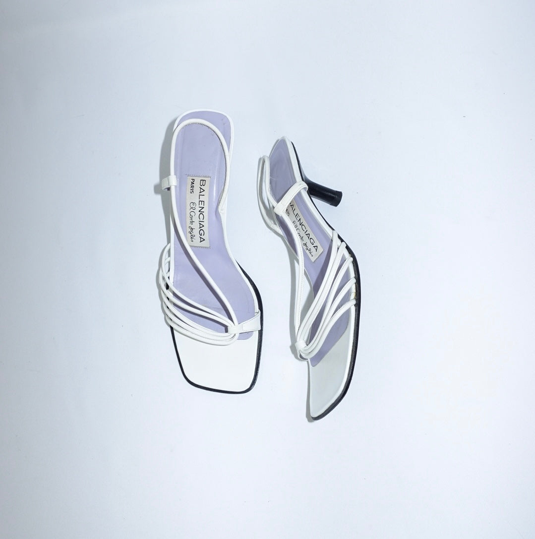 Balenciaga White Sandals 38