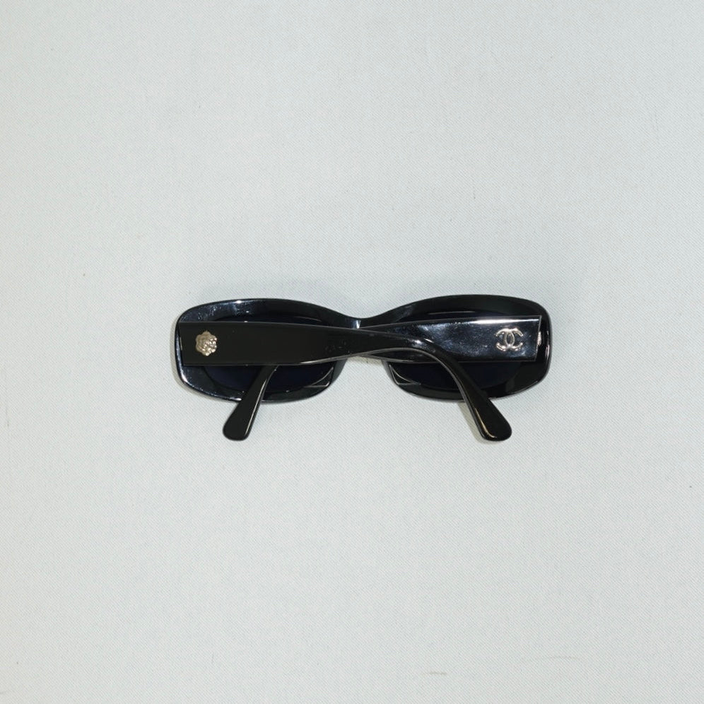 Chanel Camelia Black Sunglasses