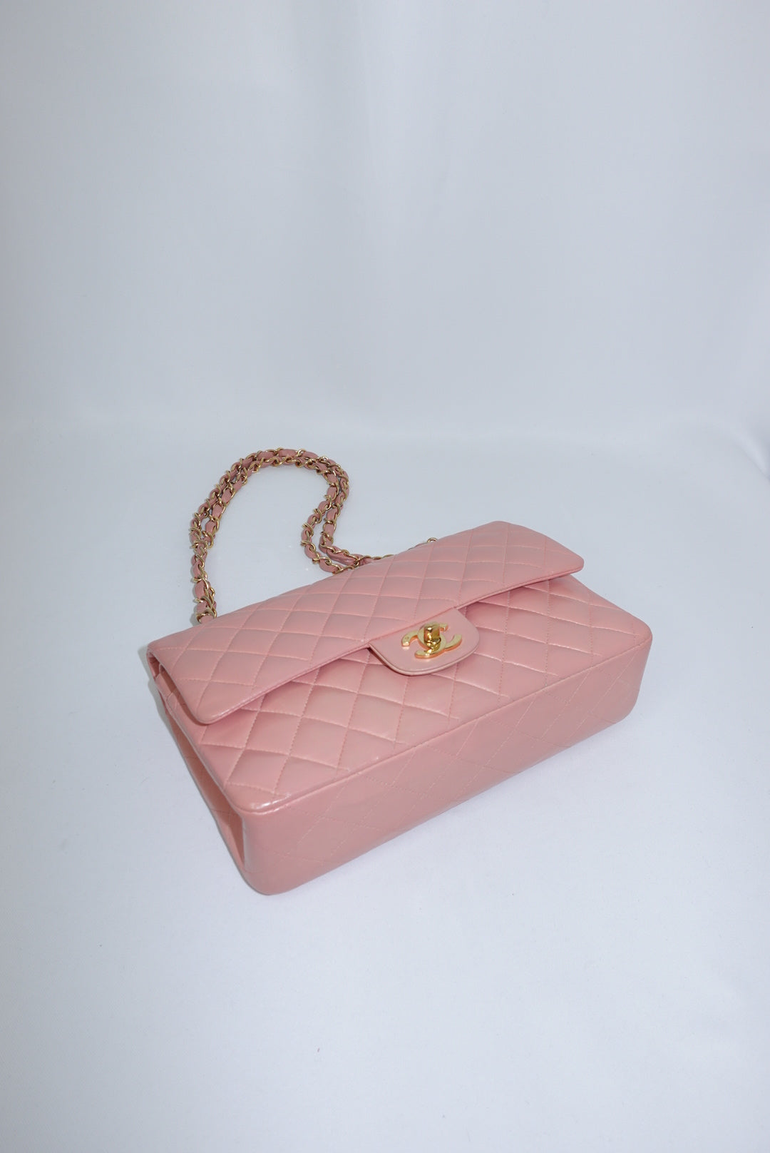 Chanel Vintage Timeless Classic 23 Double Flap Bubblegum Pink