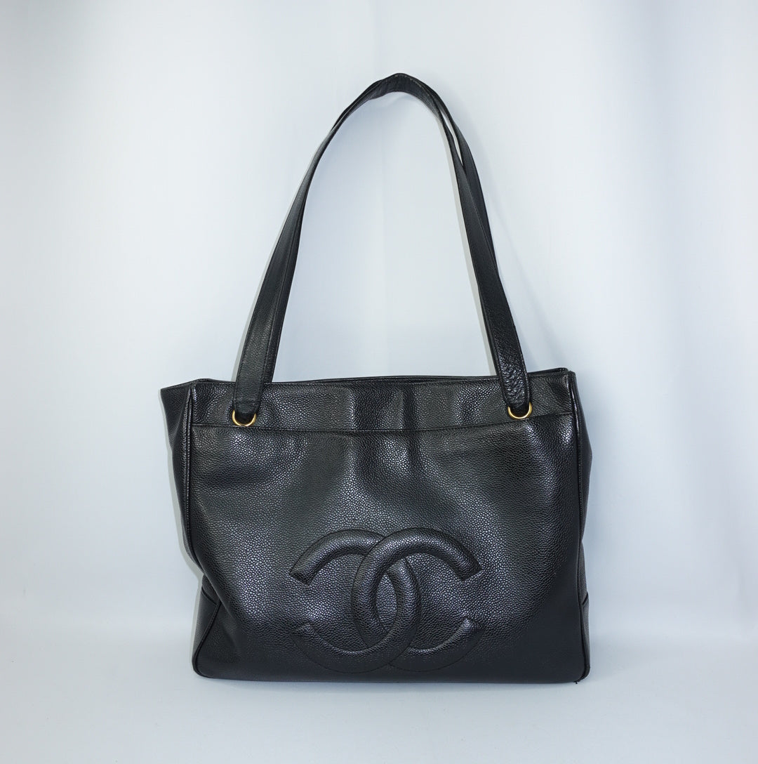 Chanel Black Leather Tote