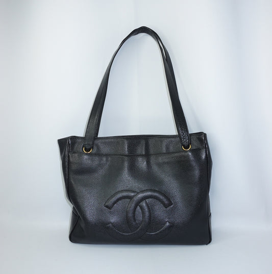 Chanel Black Leather Tote