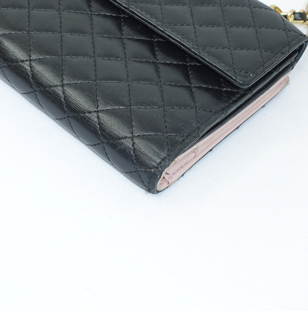Chanel Black Wallet w/Chain