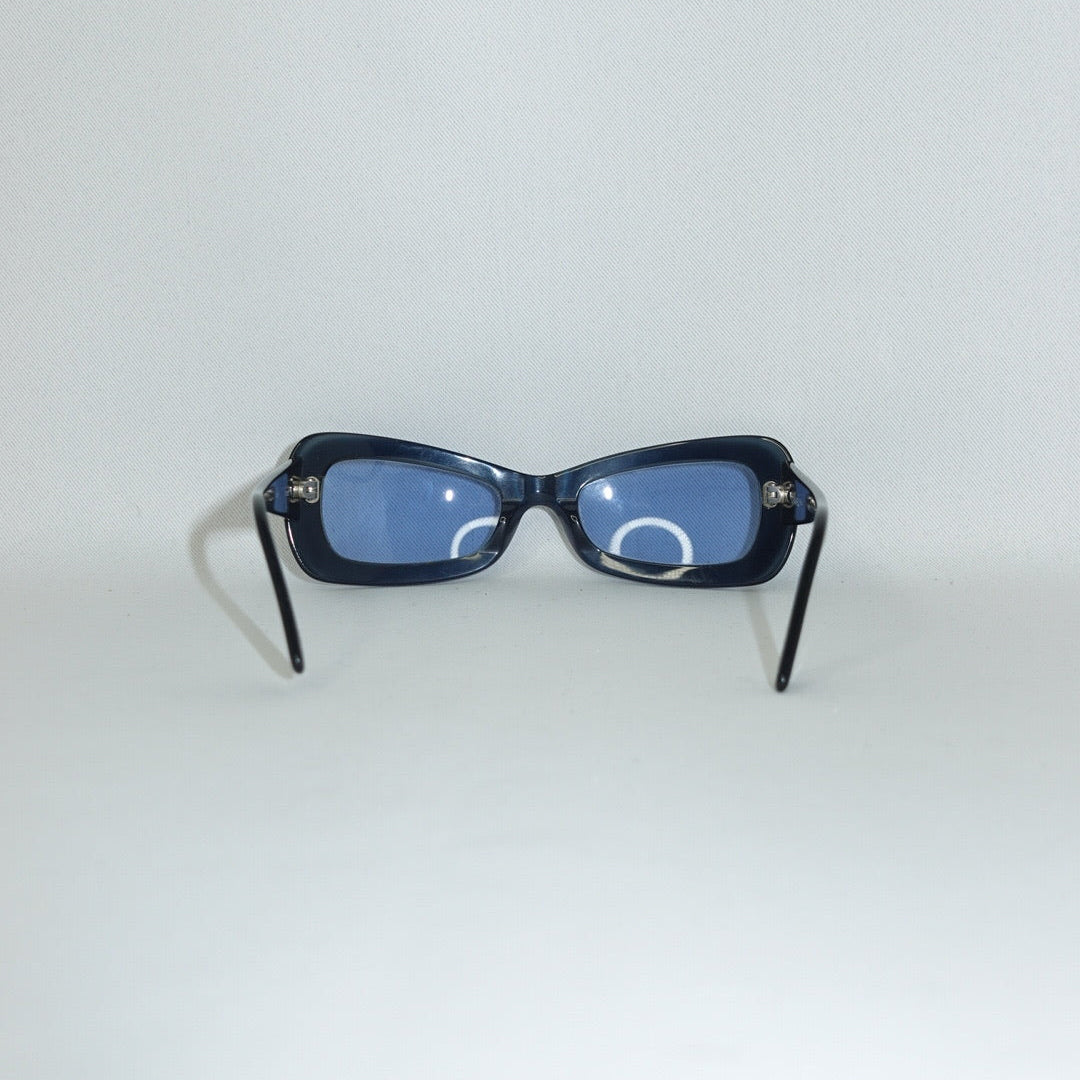 Chanel 2000s Gradient Blue Navy Sunglasses